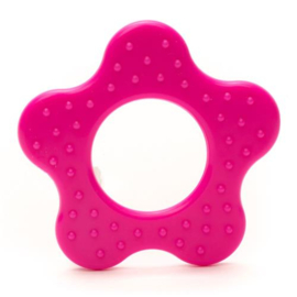 Durable Bijtring Bloem met noppen, roze 2 stuks