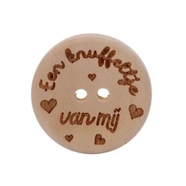 Durable Houten Knopen 'Een knuffeltje van mij' 25mm 3 stuks