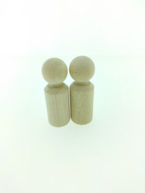 Houten poppetjes, 80mm