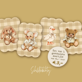 Geschulpte Kaartjes Babyknuffels