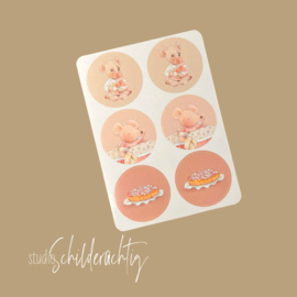 Stickerkaart Geboorte Meisje