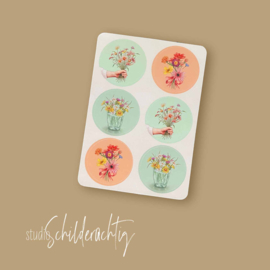 Stickerkaart Bloemen