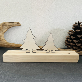 Uitbreidingsfiguur winter bomen (2 stuks)