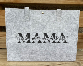 Tas vilt groot mama met namen