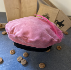 Pietenmutsje velours uni roze