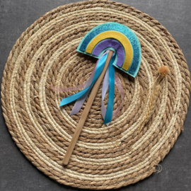 Toverstaf regenboog turquoise