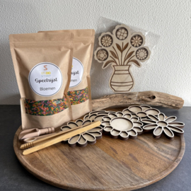Speelrijst bloemen set