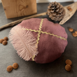 Pietenmutsje rib mauve