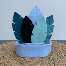 Verentooi vilt licht blauw