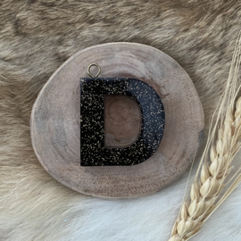 Hanger D bruin glitter