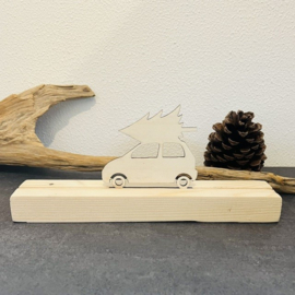 Uitbreidingsfiguur kerst auto