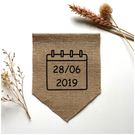 Jute vlag geboorte