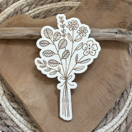 Bosje bloemen hout B