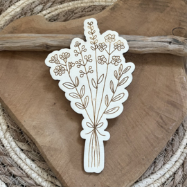 Bosje bloemen hout A