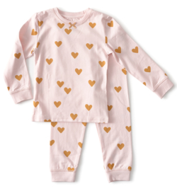 Little Label - baby pyjama hearts pink - 92