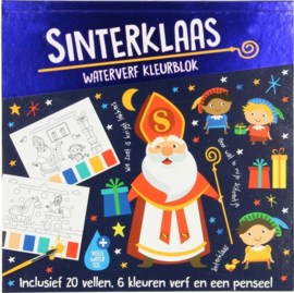 Sinterklaas I Waterverkleurblok I 20 kleurplaten