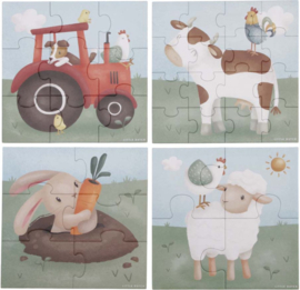 Little Dutch I Little Farm 4 in 1 puzzel