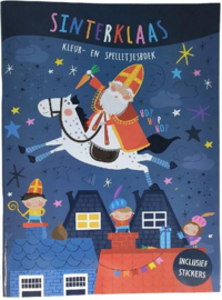Sinterklaas kleur- doe- en spelletjesboek met stickers