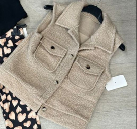 Teddy gilet met knopen