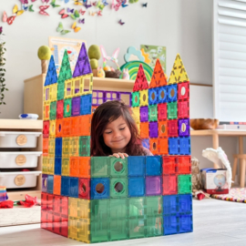 Learn & Grow toys I Magnetische tegels I Bouwpakket I 110 stuks