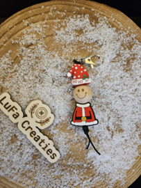 Sleutelhanger Gelukspoppetje Kerstman