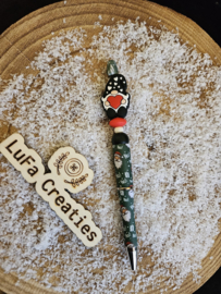 Kerstpen Tomte met hartjes