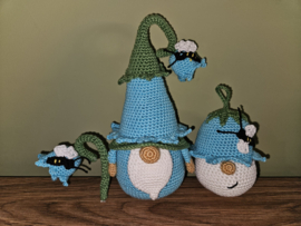 Klokjesbloemkabouter – Gehaakte knuffelset (2 stuks)