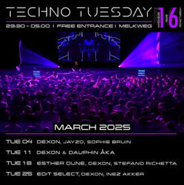 Techno Tuesday Amsterdam - March 2025, Melkweg Amsterdam