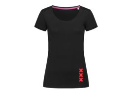 Amsterdam crosses woman t-shirt body fit