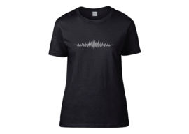 Audio wave t-shirt woman semi-fit