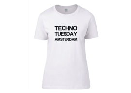 Techno Tuesday Amsterdam t-shirt woman semi-fit
