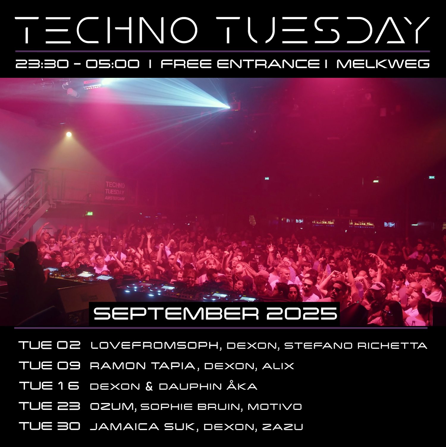 Techno Tuesday Amsterdam - September 2025, Melkweg Amsterdam