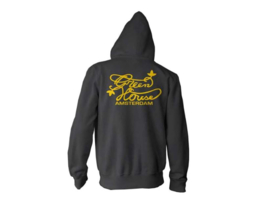 Hoodie zipper Green House Logo | Black