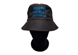 Techno Tuesday Amsterdam bucket hat with glitter print