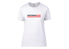 Amsterdam flag t-shirt woman semi-fit
