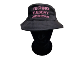 Techno Tuesday Amsterdam bucket hat with glitter print