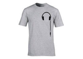 Headphone vertical t-shirt men