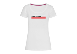 Amsterdam flag t-shirt woman body fit