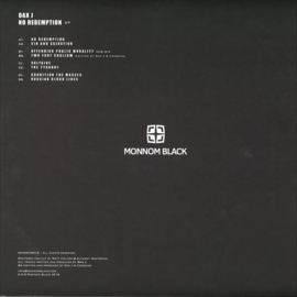Dax J - There Will Be No Redemption EP 2x12" - MONNOM015 | Monnom Black