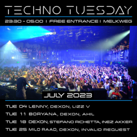 Techno Tuesday Amsterdam - July 2023 - Melkweg Amsterdam