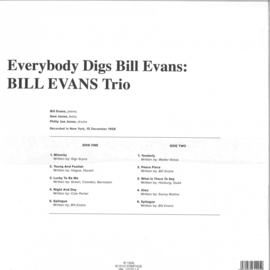 BILL EVANS TRIO - Everybody Digs Bill Evans LP - VNL12225 | VINYL ERMITAGE