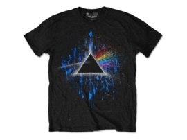 Pink Floyd T-Shirt Dark Side of the Moon Blue Splatter