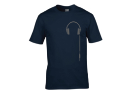 Headphone vertical t-shirt men