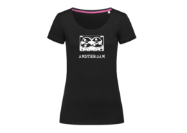 Amsterdam tape t-shirt woman body fit