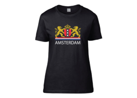 Amsterdam coat of arms t-shirt woman semi-fit