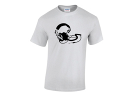 Headphone horizontal t-shirt men