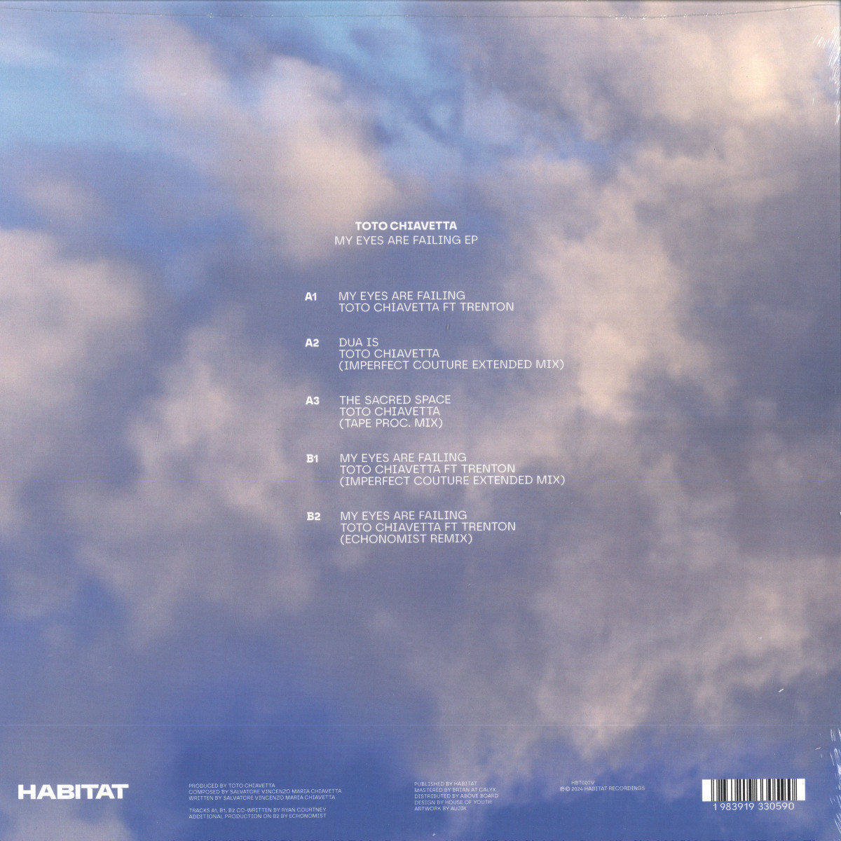 Toto Chiavetta - My Eyes Are Failing - HBT007V - Habitat Recordings