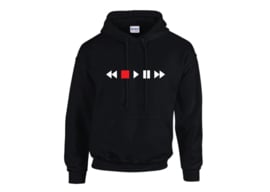 Audio player icons hoodie