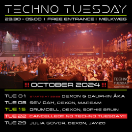 Techno Tuesday Amsterdam - October 2024, Melkweg Amsterdam