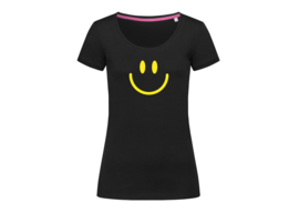 Smiley minimal t-shirt woman body fit